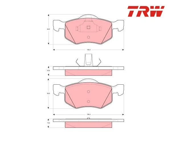 Juego de pastillas de freno, freno de disco TRW GDB1497 para Mazda Tribute Foto 1 de 1