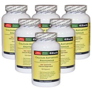 EZorb Calcium Capsules Buy 6 Bottles Save 12% 92% Absorption Bones Joints Muscle - Picture 1 of 12