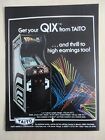 Qix  Video Arcade Machine Flyer Original Magazine Pull Out Ad Vers 2