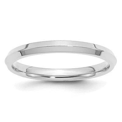 10k White Gold 2.5mm Knife Edge Comfort Fit Wedding Band Size 8.5 - Image 1 of 4