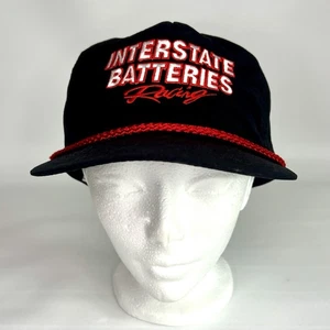 Interstate Batteries Racing Hat Vintage Black Snapback Baseball Cap - Imagen 1 de 9
