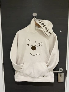 Winnie The Pooh Christmas Hoodie Beige white fleece hoodie Men Women Unisex - Picture 1 of 6