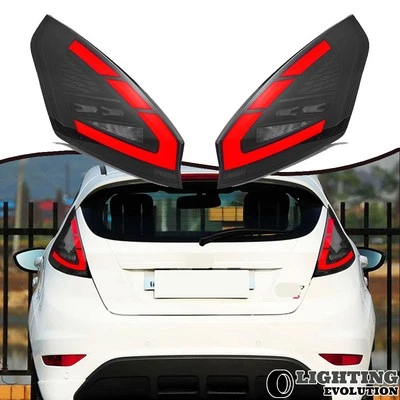 Smoked LED Tail Lights For Ford Fiesta Hatchback 2008-2019 Rear Lamp W/Animation - Image 1 of 4