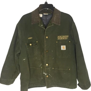 Carhartt Jacke Herren 46 Grün Chore Mantel Decke Gefüttert Duck Canvas Workwear - Bild 1 von 20