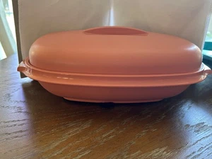 Vintage Rose Pink Tupperware Steamer Microwave Food 6 Cup 1273-3 Complete - Picture 1 of 7