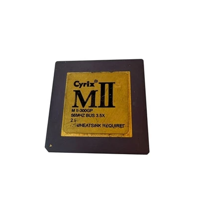 Vintage Cyrix MII 300GP 66MHZ Bus 3.5x CPU 2.9V Processore Retrò Oro Recupero - Immagine 1 di 3