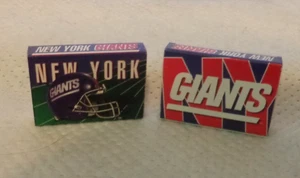NEW YORK GIANTS--2 BOXES OF MATCHES--STRIPES--NEW NEVER USED--SIZE 2 X 2 1/4"--C - Picture 1 of 1