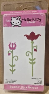 Sizzix Sizzlits Die Hello Kitty Sanrio Flowers With Stems Medium Retired NEW   - Picture 1 of 3