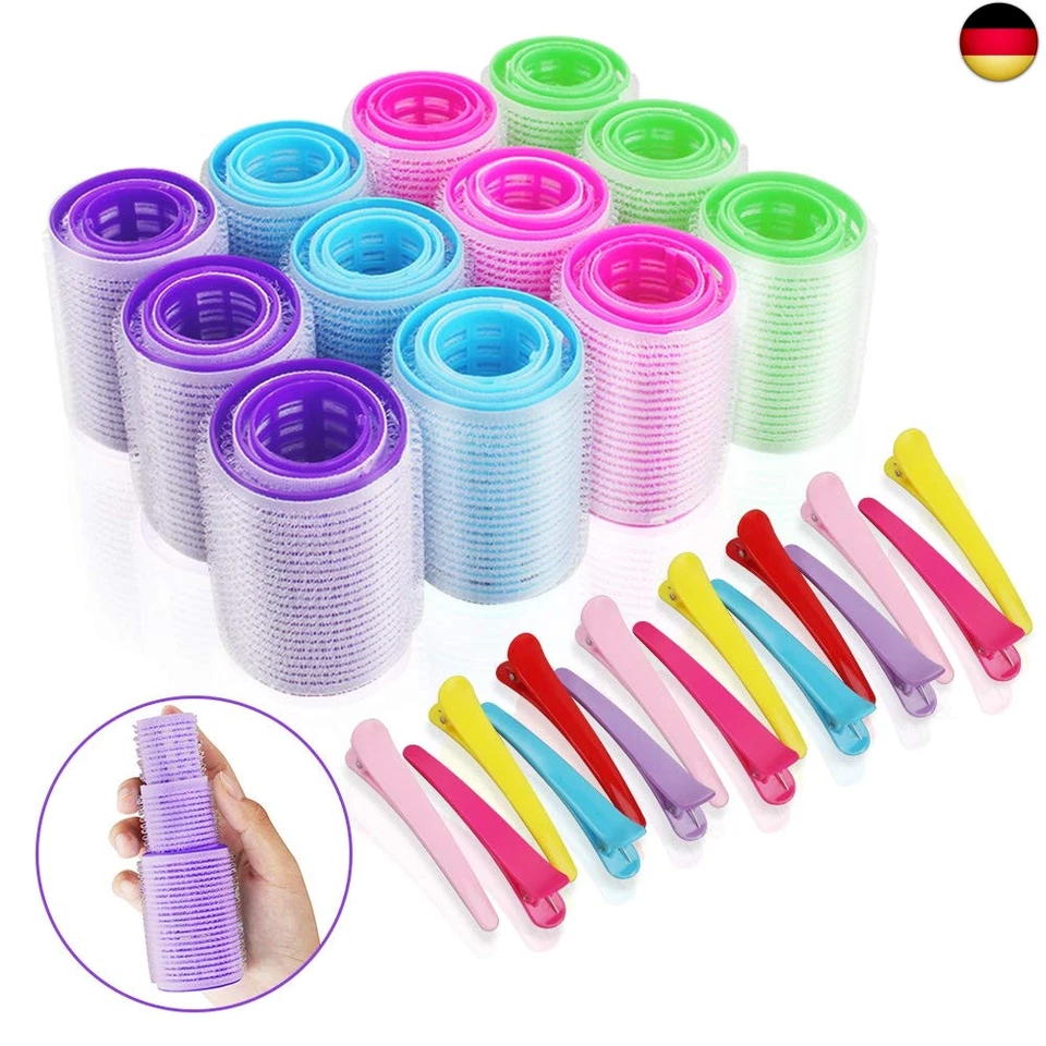 51 Pcs Lockenwickler Selbsthaftend in 3 Größen Haftwickler und Multicolor H - Bild 1 von 1
