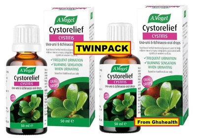 A Vogel Cystorelief Bladder Support 50mlx2 Twinpack (Uva Ursi/Echinacea) BB:3/27 - Image 1 of 2