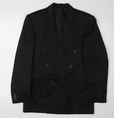 Chaqueta clásica negra de doble botonadura Burton para hombre 38R Foto 1 de 4