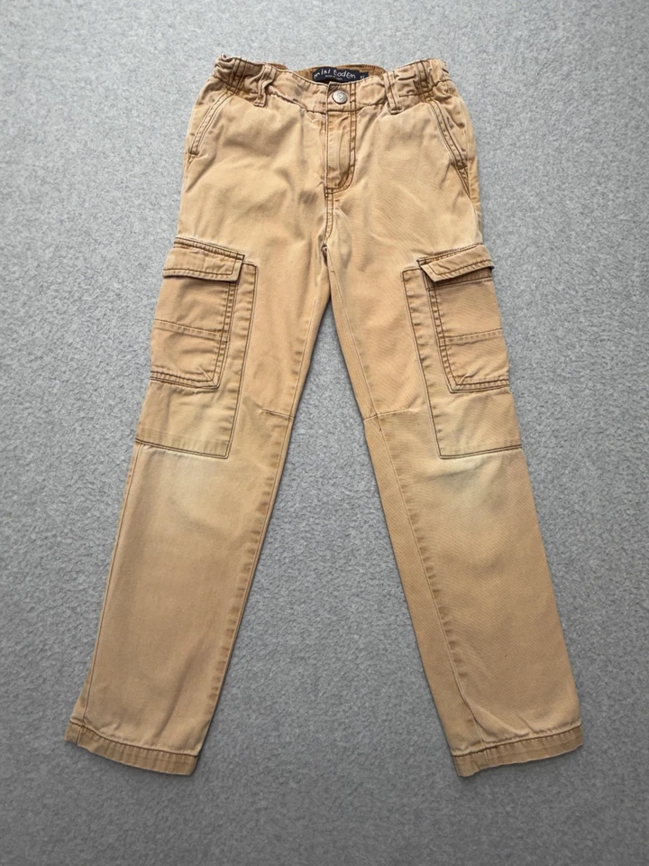 Pantalones cargo Mini Boden niños 9 años caqui tostado 100 % algodón bolsillos cintura ajustable Foto 1 de 4