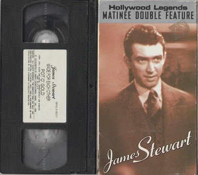 HOLLYWOOD LEGENDS MATINEE DOUBLE FEATURE JAMES STEWART VHS, Carole Lombard, Char Foto 1 de 4
