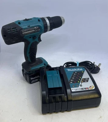 (NE6) Makita DHP 453 18V Akku-Bohrschrauber mit 4Ah Akku & Ladegerät - Bild 1 von 4