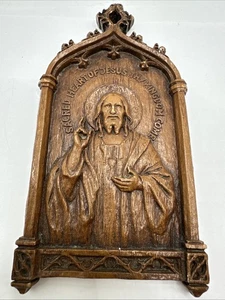 Placa de pared vintage del Sagrado Corazón de Jesús 3" x 5 = 1/2" católica - Imagen 1 de 9