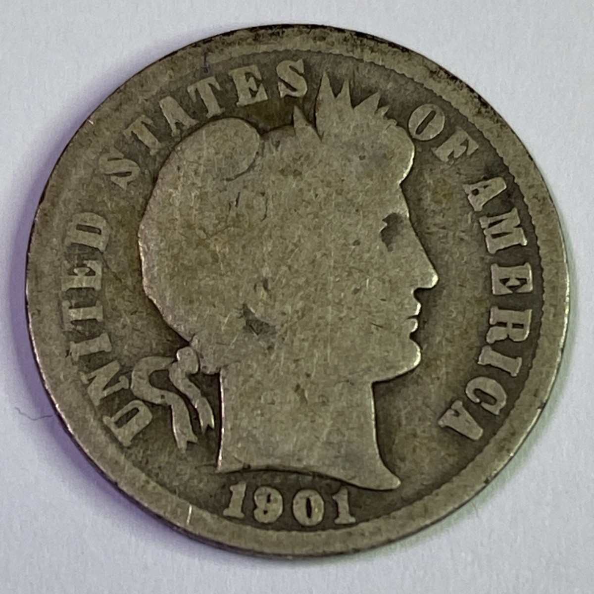 ヒンカ　dime 1901-O/HORIZ O 10c ICG VF 35 DETAILS FS-501 ~ NEAT BARBER
