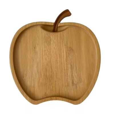 Smooth Wooden Fruit Serving Tray for Snacks Appetizers and Organization - Image 1 of 4