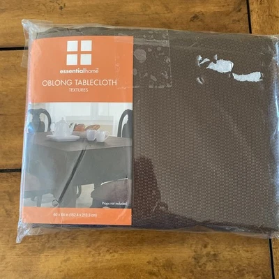 60x84” Tablecloth- Oblong, Brown - Image 1 of 3