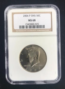 2006-P KENNEDY MEZZO DOLLARO ~ MS 68 ~ SET SPECIALE COME NUOVO ~ CERTIFICATO NGC ~ ETICHETTA MARRONE - Foto 1 di 6