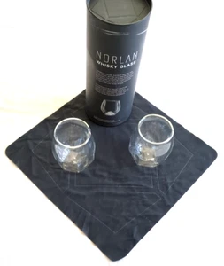 Norlan 2er Set mundgeblasene Glas doppelwandig Borosilikat Whisky Gläser in Dose - Bild 1 von 10