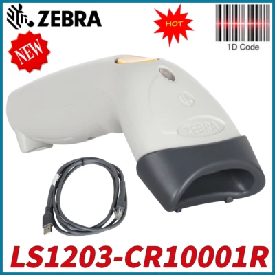 New Symbol LS1203 Corded Handheld 1D Laser Barcode Scanner Imager With USB Cable - Image 1 of 4