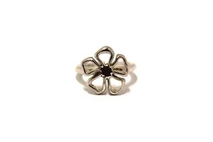 USED Tiffany & Co Sterling Silver Open Flower Ring Size 6 AUTHENTIC - Picture 1 of 6