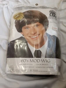 MICHELE'S WIG COLLECTION FRANCO 60'S MOD WIG BROWN ONE SIZE FITS ALL COSPLAY... - Picture 1 of 4