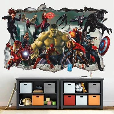 Marvels Avengers, SuperHero Wall Sticker, Hero Wall Tattoo, Wall Art, Decor - Image 1 of 2