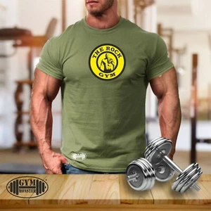 Rock Gym T Shirt Gym Clothing Bodybuilding Training Workout Exercise Boxing Top - Picture 1 of 10