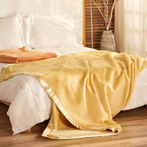 Coperta in vero velluto seta 100% gelso seta coperta letto trapunta a molla - Foto 1 di 15