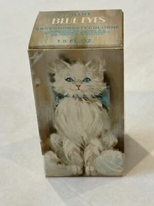 Vintage 1970s Avon- Blue Eyes White Cat Topaze Empty Cologne Decanter 1.5 oz - Picture 1 of 13