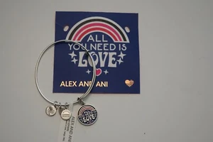 Alex and Ani All You Need Is Love Bracelet Charm Expandable Wire Silver NWT - Picture 1 of 2