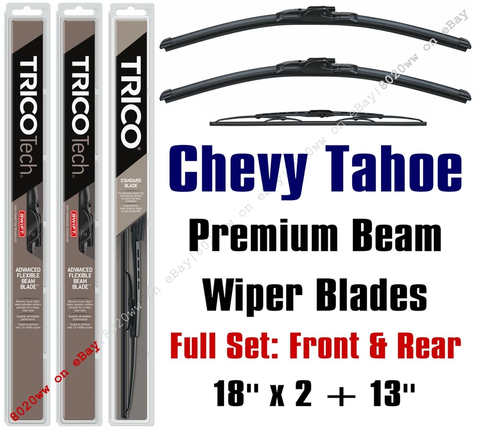 Limpiaparabrisas Chevy Chevrolet Tahoe 1995-1999 Premium Beam 3pk delantero/trasero 19180x2/30130 Foto 1 de 1