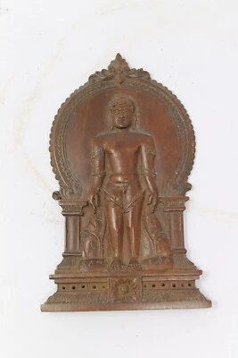 Antiguo Original Sándalo Jain Dios Bahubali Dios Tallado Estatua Placa NH6839 Foto 1 de 4