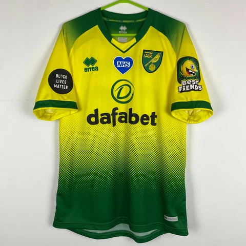 Norwich City 2020-2021 Josip Drmić Home Black Lives Matter Shirt Jersey size L Cover
