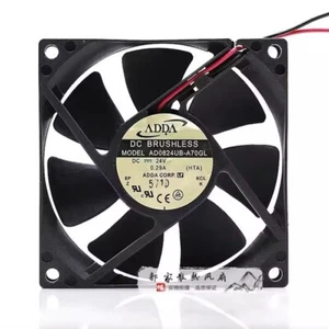 ADDA AD0824UB-A70GL 8025 DC24V 0.29A 8CM 2-Wire Ball Inverter Cooling Fan - Picture 1 of 2