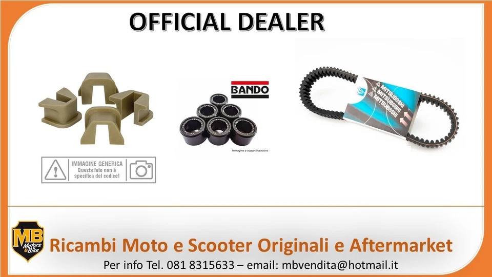 CINGHIA TRASMISSIONE HONDA SH 350 2021 2022 2023 2024 + RULLI E CURSORI BANDO - Imagen 1 de 1