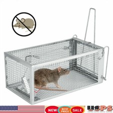 Humane Rat Trap Cage Live Animal Pest Rodent Mice Mouse Catch Useful Home Silver