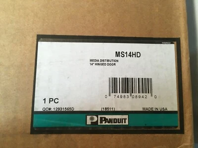 Panduit MS14HD 14" Hinged Enclosure Door, Media Distribution w/ Lock & Key - Image 1 of 4