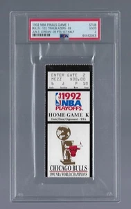 PSA 2 - MICHAEL JORDAN “SHRUG GAME” TICKET STUB BULLS 1992 NBA FINALS GAME 1 - Picture 1 of 3