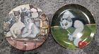 Zoe Stokes 20 MINUTE TALE CAT WITH A CUE Decorative Plates AMERICAN ARTISTS USA