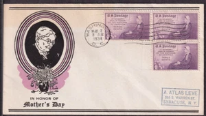 1934 Mothers of America Sc 737-31 FDC with Linprint violet cachet (CJ - Picture 1 of 1