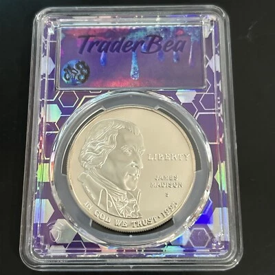 1993 S PCGS PR69DCAM Madison Commemorative Silver Proof Dollar - Image 1 of 4