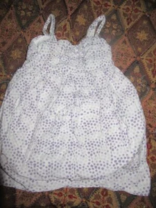 euc Crewcuts lavender polkadot baby doll sundress girls 5 free ship USA - Picture 1 of 2