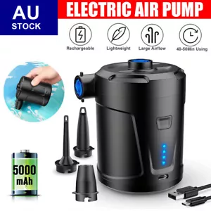 Electric Air Pump USB Rechargeable Inflator Deflator Airbed Pool Bed Mattress - Picture 1 of 12