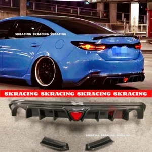 ABS Carbon Look Rear Bumper Lip Diffuser Kits For Mazda 6 Atenza Sedan 2014-2018 - Picture 1 of 9