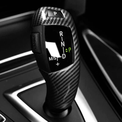 For BMW F30 F20 F10 F15 F25 X5 X3 Gear Shift Knob Cover Trim Carbon Fiber Style Foto 1 de 4
