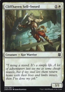 CLIFFHAVEN SELL-SWORD FOIL WHITE ZENDIKAR RISING MTG MAGIC NM (yourdeckbuilder) - Picture 1 of 1