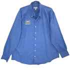Peter Millar Shirt Mens XXL Blue Check Lowes Tool Rental Embroidered Button Down
