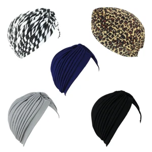 Envolturas suaves para la cabeza de turbante para mujer - varios colores y patrones, talla única, suaves - Imagen 1 de 29